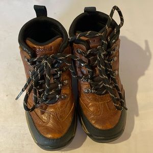 Timberland Kids Brown and Black Leather Hiking Boots
